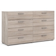 Tvilum Austin 8 Drawer Double Dresser in Truffle