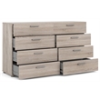 Tvilum Austin 8 Drawer Double Dresser in Truffle