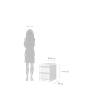 Tvilum Scottsdale 2 Drawer Nightstand in White High Gloss