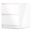 Tvilum Scottsdale 2 Drawer Nightstand in White High Gloss