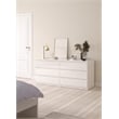 Tvilum Scottsdale Engineered Wood 6 Drawer Double Dresser in White High Gloss