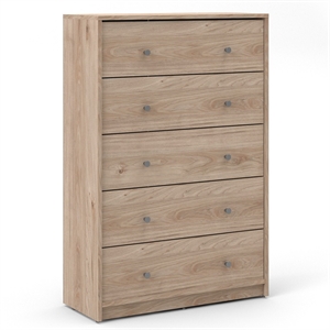 tvilum portland 5 drawer chest in jackson hickory