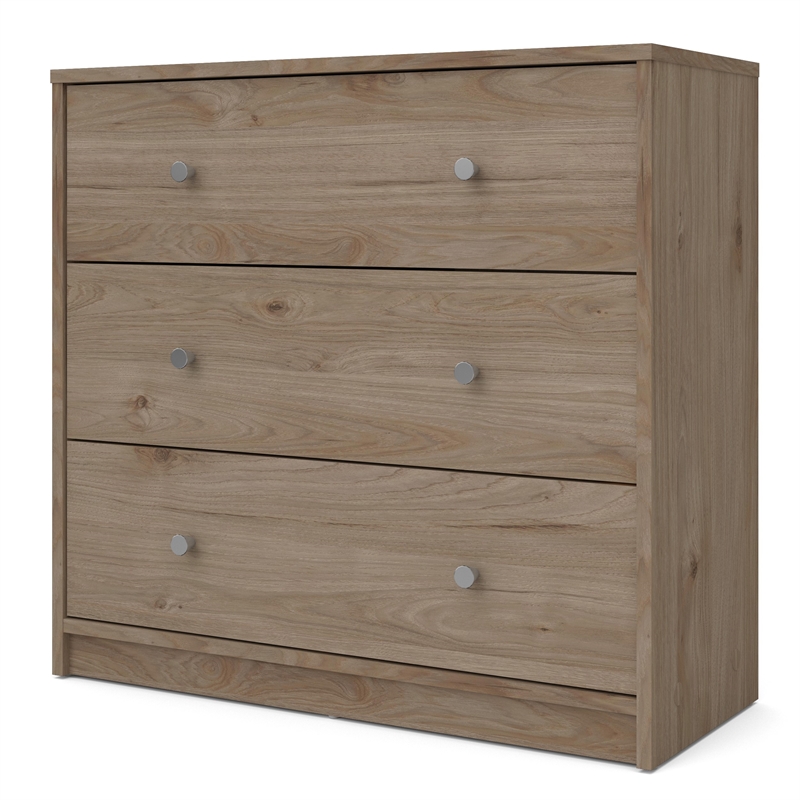 Tvilum Portland 3 Drawer Chest in Jackson Hickory