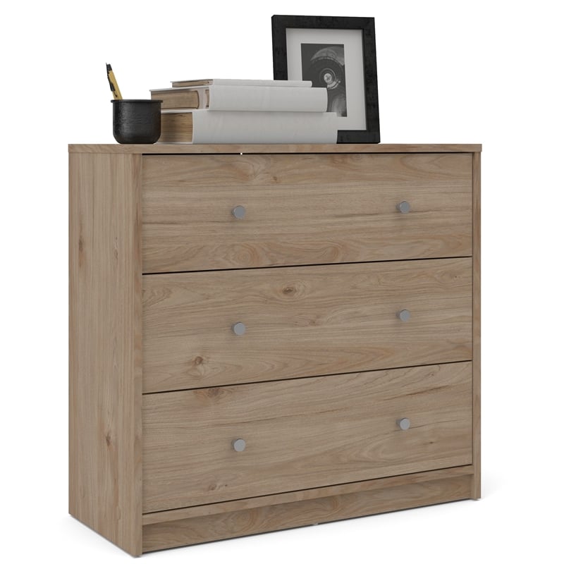 Tvilum Portland 3 Drawer Chest in Jackson Hickory