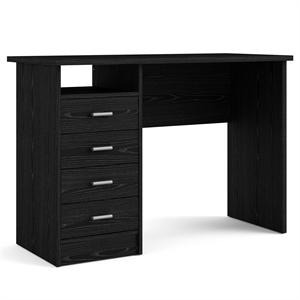 tvilum warner desk with 4 drawers in black woodgrain
