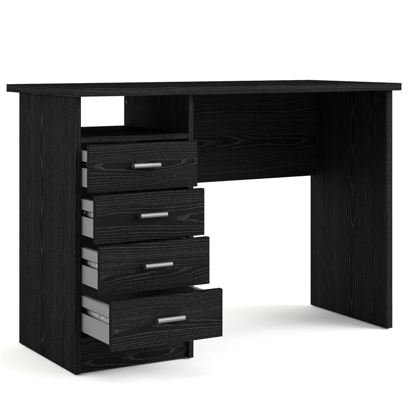 Tvilum Warner Desk with 4 Drawers in Black Woodgrain