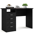 Tvilum Warner Desk with 4 Drawers in Black Woodgrain