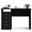 Tvilum Warner Desk with 4 Drawers in Black Woodgrain