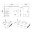 Tvilum Walden Desk with 5 Drawers in Black Woodgrain