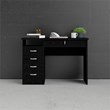Tvilum Walden Desk with 5 Drawers in Black Woodgrain
