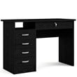 Tvilum Walden Desk with 5 Drawers in Black Woodgrain