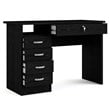 Tvilum Walden Desk with 5 Drawers in Black Woodgrain