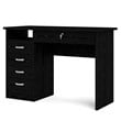 Tvilum Walden Desk with 5 Drawers in Black Woodgrain