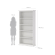 Tvilum Sonoma 5 Shelf Bookcase in White