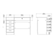 Tvilum Walden Transitional Engineered Wood Home Computer Office Desk in White