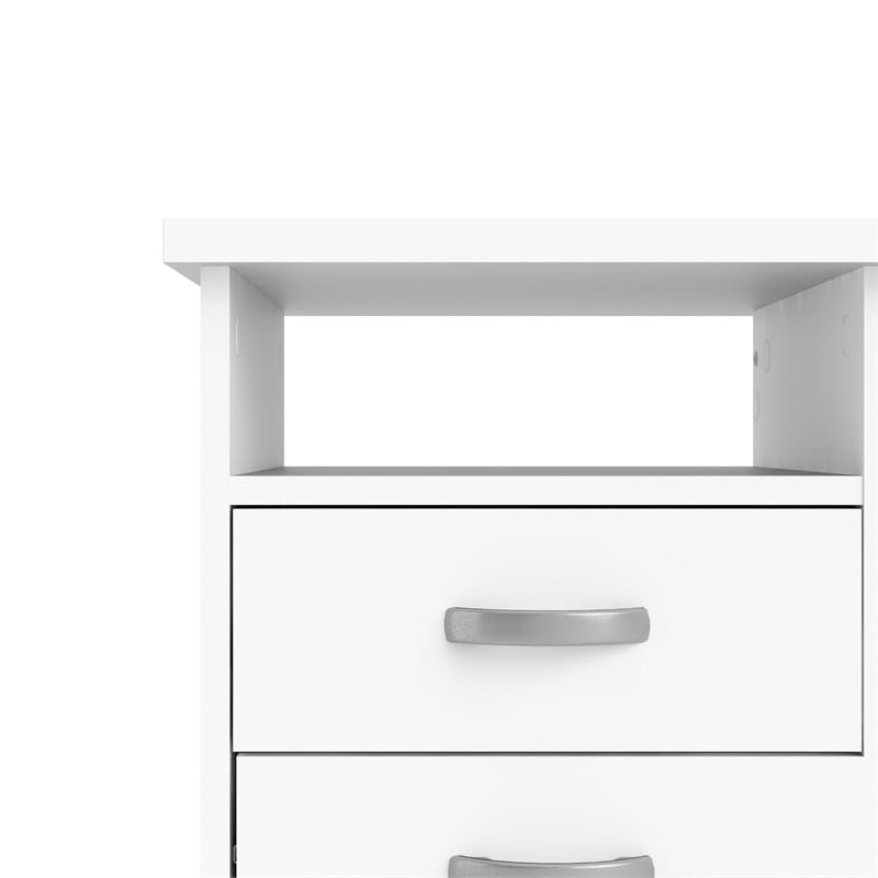 Tvilum Walden Transitional Engineered Wood Home Computer Office Desk in White