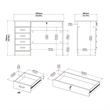 Tvilum Walden Desk with 5 Drawers in Oak Structure