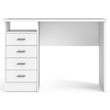 Tvilum Warner Contemporary Engineered Wood Desk with 4 Drawers in White
