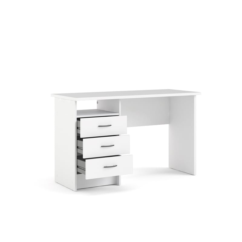 Tvilum Whitman 3-Drawers Engineered Wood Writing Desk in White