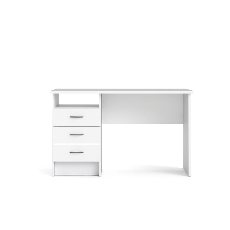 Tvilum Whitman 3-Drawers Engineered Wood Writing Desk in White
