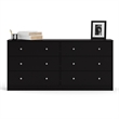 Tvilum Portland Contemporary 6 Drawer Double Dresser in Black