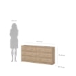 Tvilum Portland Contemporary 6 Drawer Double Dresser in Jackson Hickory