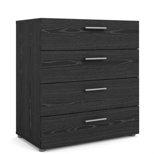 tvilum austin 4 drawer chest in black woodgrain