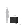 Tvilum Austin 4 Drawer Chest in Black Woodgrain