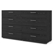 Tvilum Austin 8 Drawer Double Dresser in Black Woodgrain