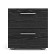 Tvilum Austin 2 Drawer Nightstand in Black Woodgrain