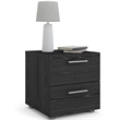 Tvilum Austin 2 Drawer Nightstand in Black Woodgrain