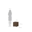 Tvilum Austin 2 Drawer Nightstand in Walnut