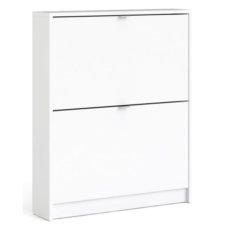 Tvilum Bright 2 Drawer Shoe Cabinet in White