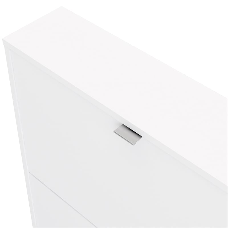 Tvilum Bright 2 Drawer Shoe Cabinet in White