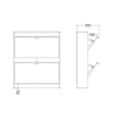Tvilum Bright 2 Drawer Shoe Cabinet in White