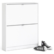 Tvilum Bright 2 Drawer Shoe Cabinet in White