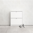 Tvilum Bright 2 Drawer Shoe Cabinet in White