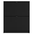 Tvilum Bright 2 Drawer Shoe Cabinet in Black Matte with 1 Layer