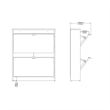 Tvilum Bright 2 Drawer Shoe Cabinet in Black Matte with 1 Layer