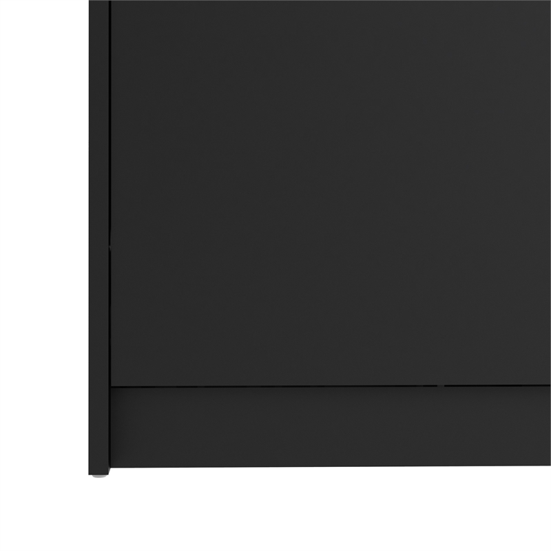 Tvilum Bright 2 Drawer Shoe Cabinet in Black Matte with 1 Layer