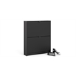 Tvilum Bright 2 Drawer Shoe Cabinet in Black Matte with 1 Layer