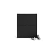 Tvilum Bright 2 Drawer Shoe Cabinet in Black Matte with 1 Layer