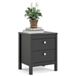 Tvilum Madrid 2 Drawer Nightstand in Black Matte