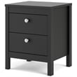 Tvilum Madrid 2 Drawer Nightstand in Black Matte