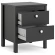 Tvilum Madrid 2 Drawer Nightstand in Black Matte