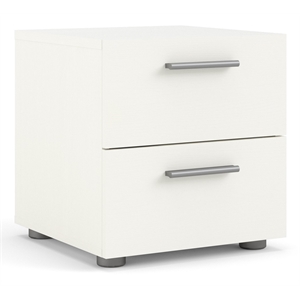 tvilum austin 2 drawer nightstand in white woodgrain