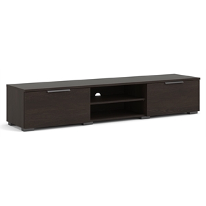 tvilum match 2 drawer 2 shelf tv stand in dark chocolate