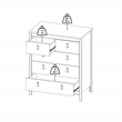 Tvilum Madrid 5 Drawer Chest in White