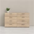 Tvilum Austin 8 Drawer Double Dresser in Oak Structure