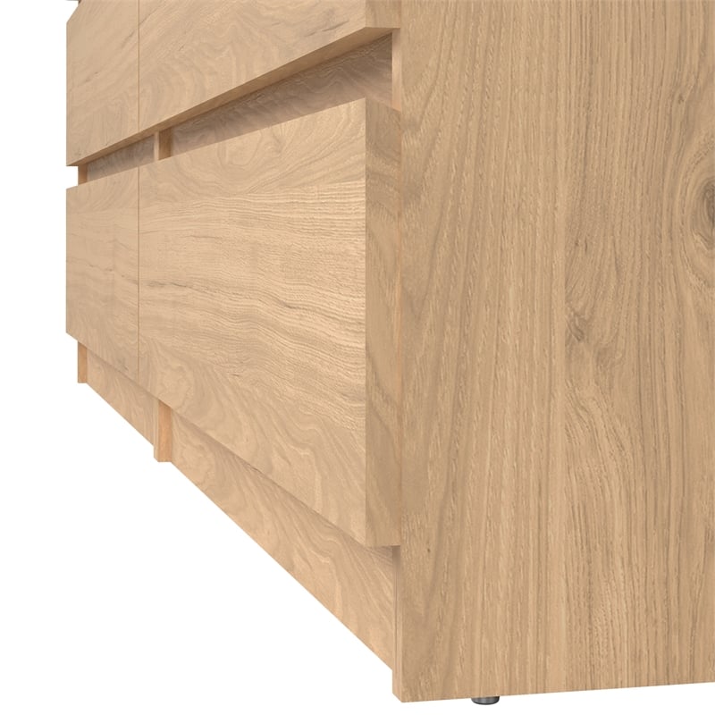 Tvilum Scottsdale 6-Drawer Double Dresser in Jackson Hickory